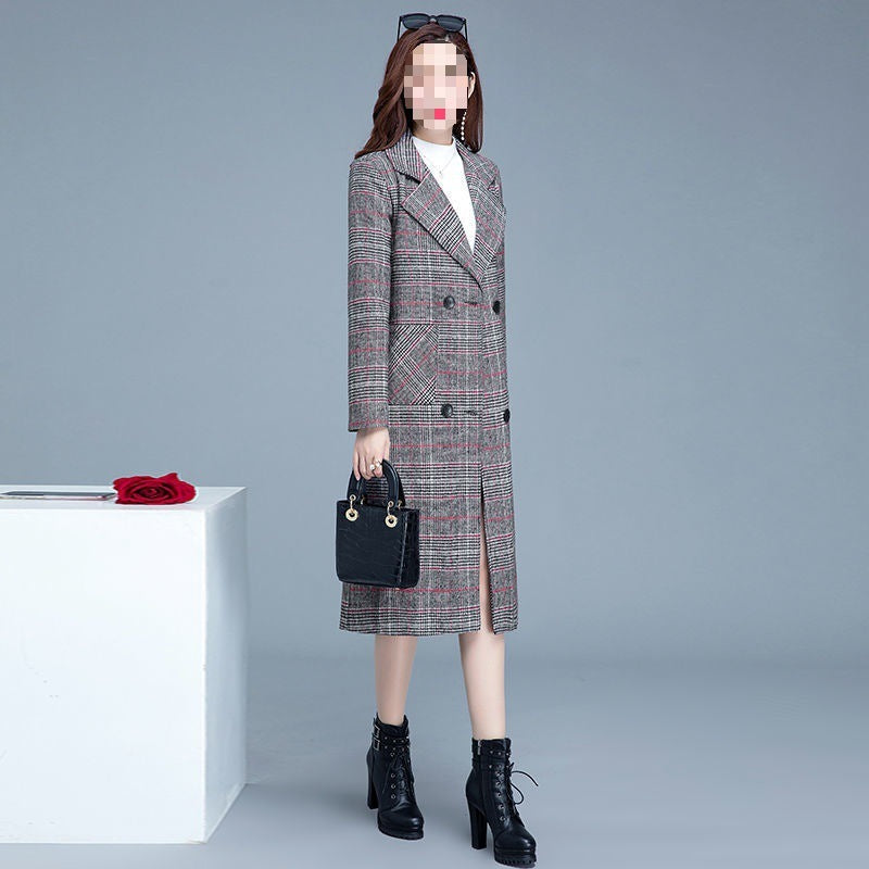 New Mid-length Slim Temperament Fashion Style Children's Woolen Coat