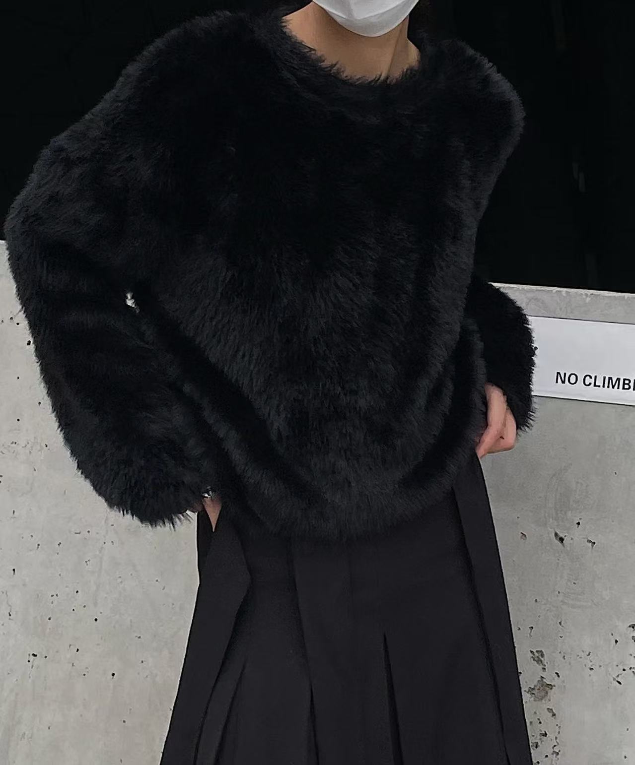 Women's Thickened Solid-Color Versatile Crew-Neck Sweater