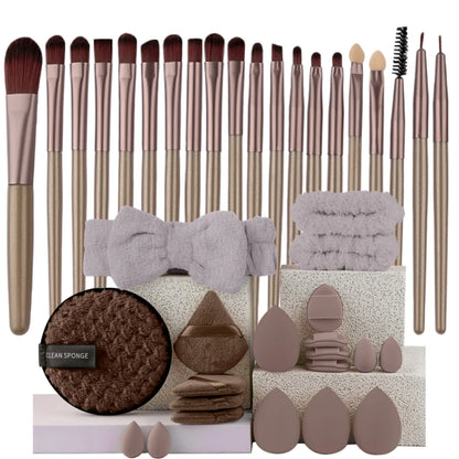 Makeup Brushes Set Premium Synthetic Kabuki Foundation Concealers Powder Blush Blending Face Eye Shadows Brush Set
