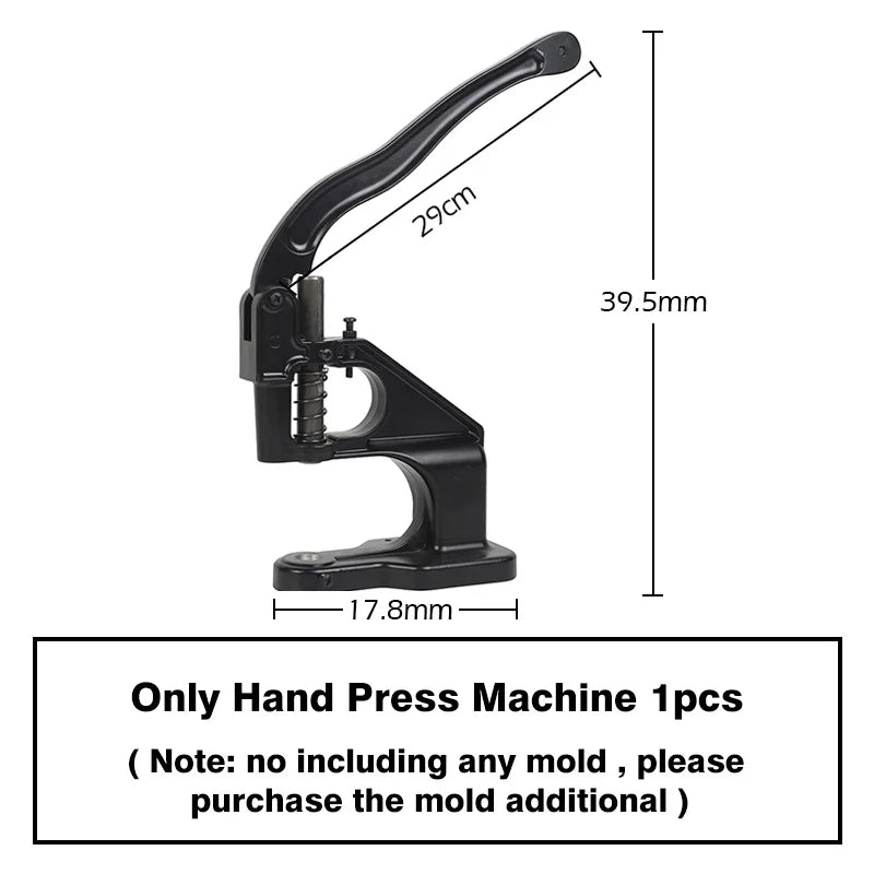 WUTA Manual Button Installation Tool Mute Punching Mushroom Rivets, Eyelet Hand Pressing (without /with Machine) DIY Craft Tools