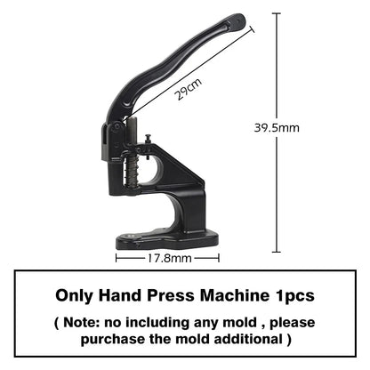WUTA Manual Button Installation Tool Mute Punching Mushroom Rivets, Eyelet Hand Pressing (without /with Machine) DIY Craft Tools
