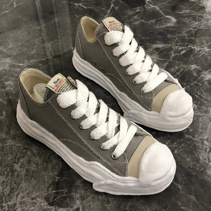 Men's MMY Canvas Shoes Top Quality Dissolve Sole Casual Shoes High Street Designer Couples Board Sneakers