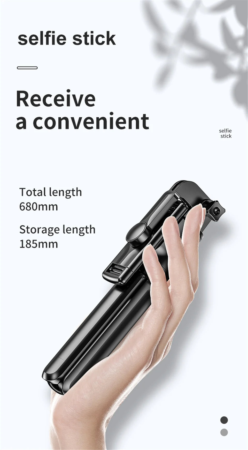 Roreta Wireless Selfie Stick Tripod Stand Bluetooth Remote Extendable Tripod for iPhone Mobile Phone Tiktok Live Streaming