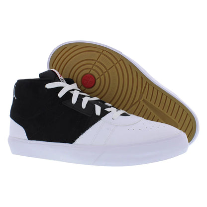 For Series Mid Men's Shoes Black/White Fashion Trend Court Sneakers Walking Solid Pattern Style | 100% Authentic Made China