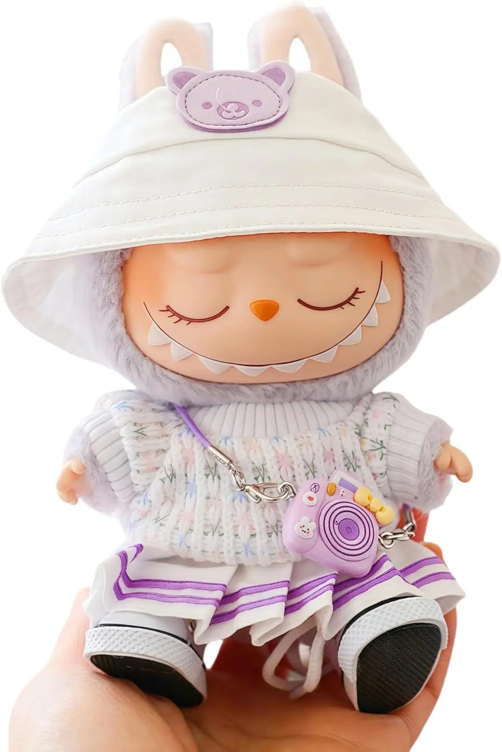 Mini Plush Doll'S Clothes Outfit Accessories For Korea Kpop Exo Labubu V1 V2 Idol Dolls Goose Dinosaur Macaron Clothing Gift