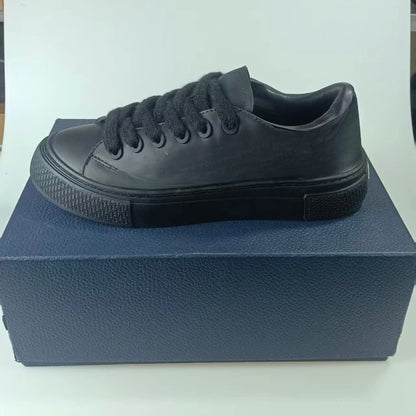 Low-Top Shell Toe Long Sleeve Thick Sole Board Shoes Casual Sports Shoes for Men Lace-Up All-Match Shoes Breathable Leather