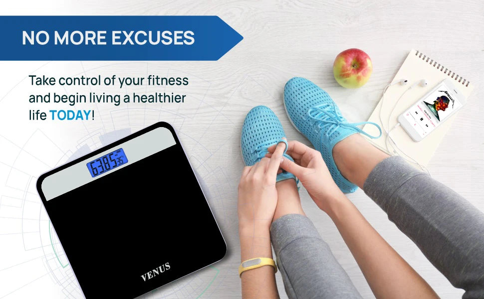 Temper Glass Bathroom Scale with LCD Display 180kg Capacity Slim Compact Portable Digital Body Weight Floor Scale Household Use