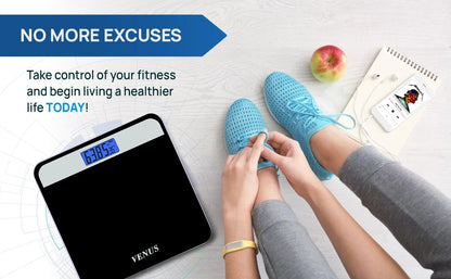 Temper Glass Bathroom Scale with LCD Display 180kg Capacity Slim Compact Portable Digital Body Weight Floor Scale Household Use
