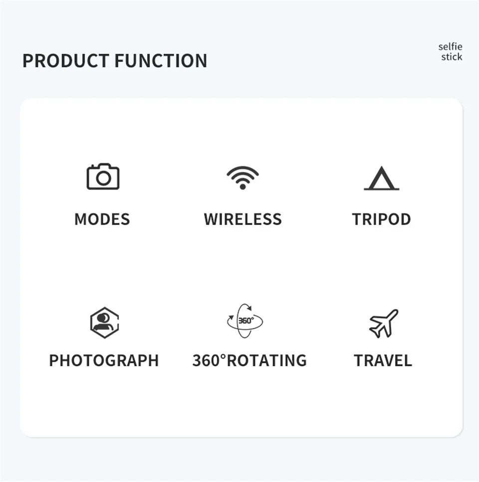 Roreta Wireless Selfie Stick Tripod Stand Bluetooth Remote Extendable Tripod for iPhone Mobile Phone Tiktok Live Streaming