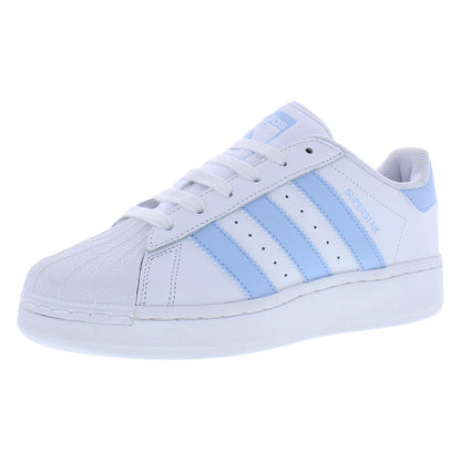 For Superstar XLG Men's Sneakers White/Light Blue Fashion Trend Campus for Walking Mesh Lining XLG Toe Style Made in China