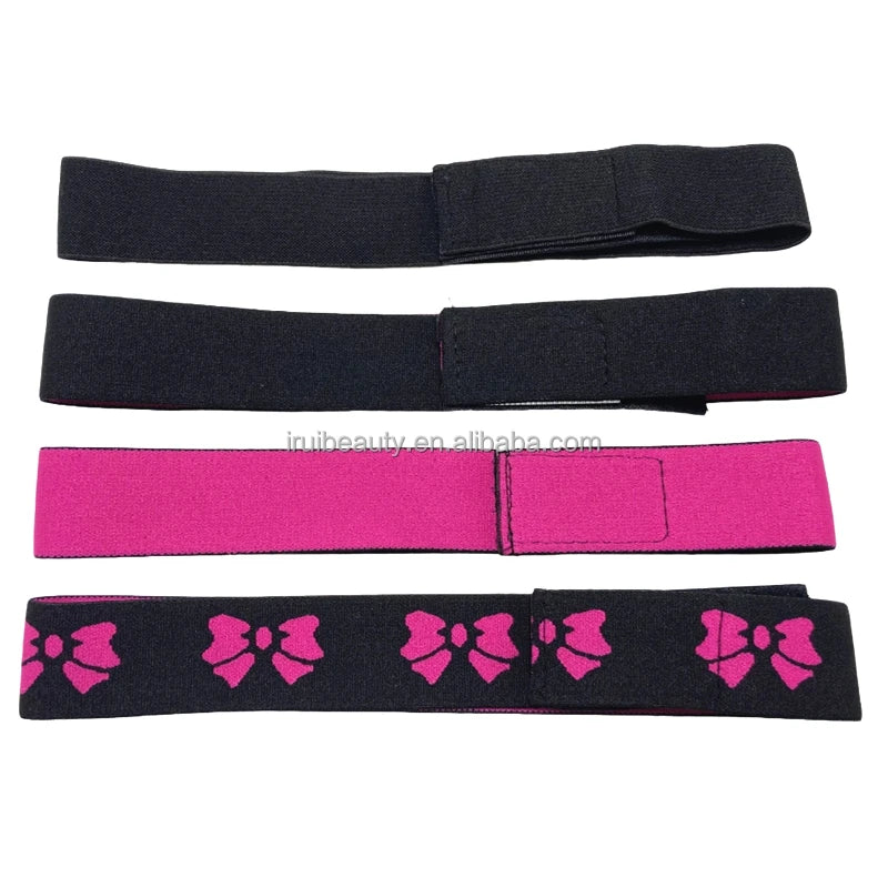 Custom Logo Hair Lace Non Slip Wig Grip Band Adjustable Nylon Black Elastic Band for Wigs Melt Band for Wigs Bulk