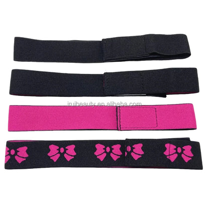 Custom Logo Hair Lace Non Slip Wig Grip Band Adjustable Nylon Black Elastic Band for Wigs Melt Band for Wigs Bulk