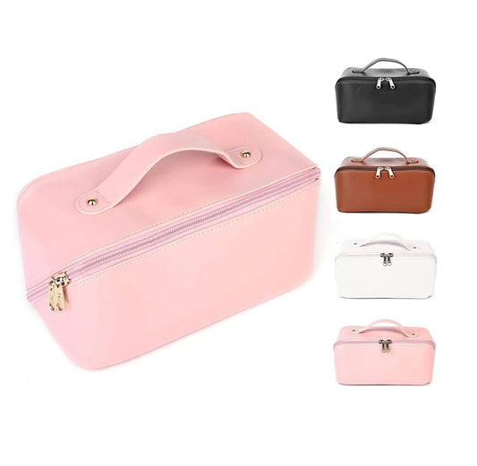 Wholesale Fashionable Leather Travel for Toiletry Bag Best Price Makeup Case with Zipper Closure Cosmetic Bags & Cases