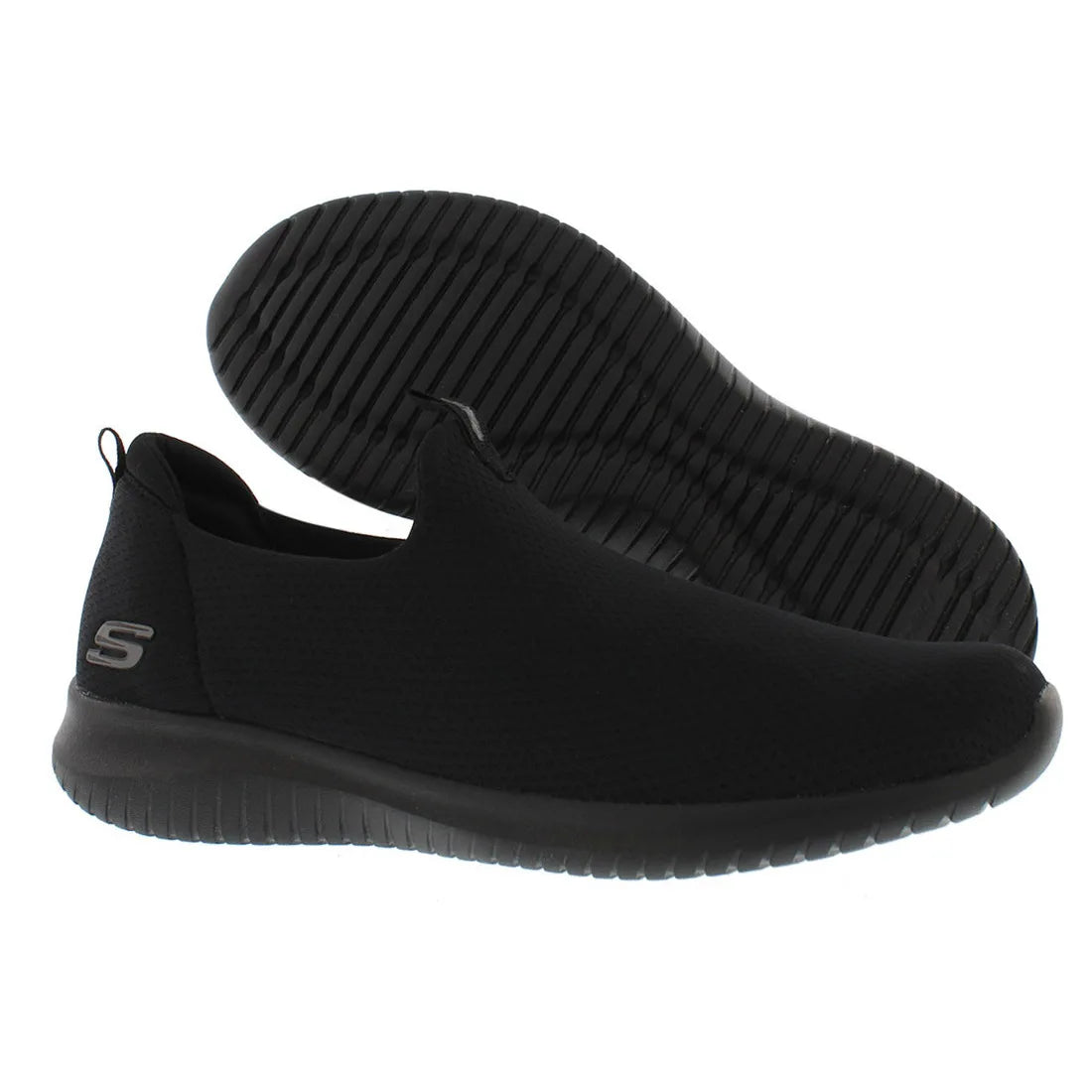 For Ultra Flex-Gracious Touch Women's Retro Sneakers Black Height Increasing Low Walking Shoes with Mesh Lining Made China