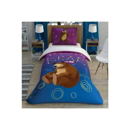 Taç Licensed Masha and the Bear Galaxy Glow Duvet Cover Set