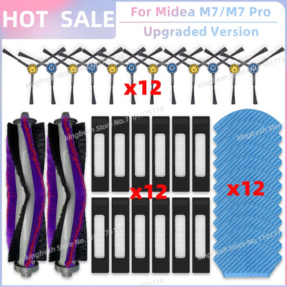 Fit For ( Midea M7 / M7 Pro / M7 EVO, Eureka NER700 ) Vacuum Parts Main Roller Side Brush Hepa Filter Mop Cloth Accessories