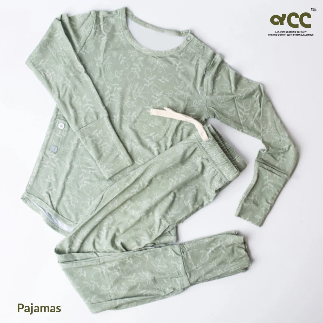Soft 100% Cotton Breathable Anti-Bacterial Quick Dry Printed Casual Baby Pajamas Long Sleeve Sleepwear Newborns Infants Boys