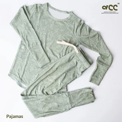 Soft 100% Cotton Breathable Anti-Bacterial Quick Dry Printed Casual Baby Pajamas Long Sleeve Sleepwear Newborns Infants Boys