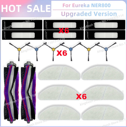 Compatible For Eureka NER800 Robot Vacuum Replacement Parts Main Roller Side Brush Hepa Filter Mop Cloth Accessories
