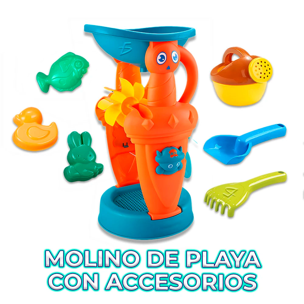Large Foldable Plastic Sand Mill Soft and Safe Indoor/Outdoor Beach Toy Set for Kids Summer Style Pool Accessory