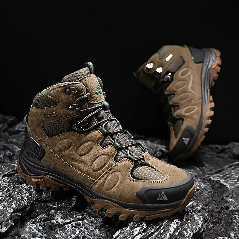 Men's Outdoor Tactical Hiking Shoes Suede Leather Wear-resistant Hunting Trekking Walking Sneakers
