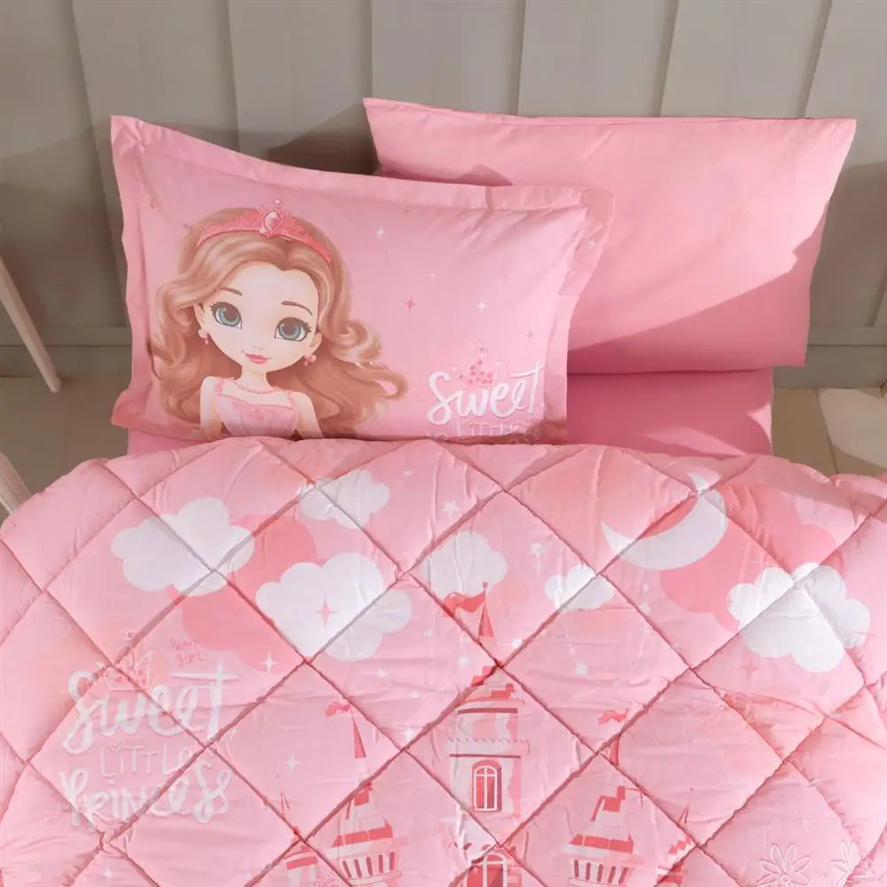 Classy Single Ranforce Youth Pattern Duvet Cover Set Sweet Princess Sleeping Ensemble