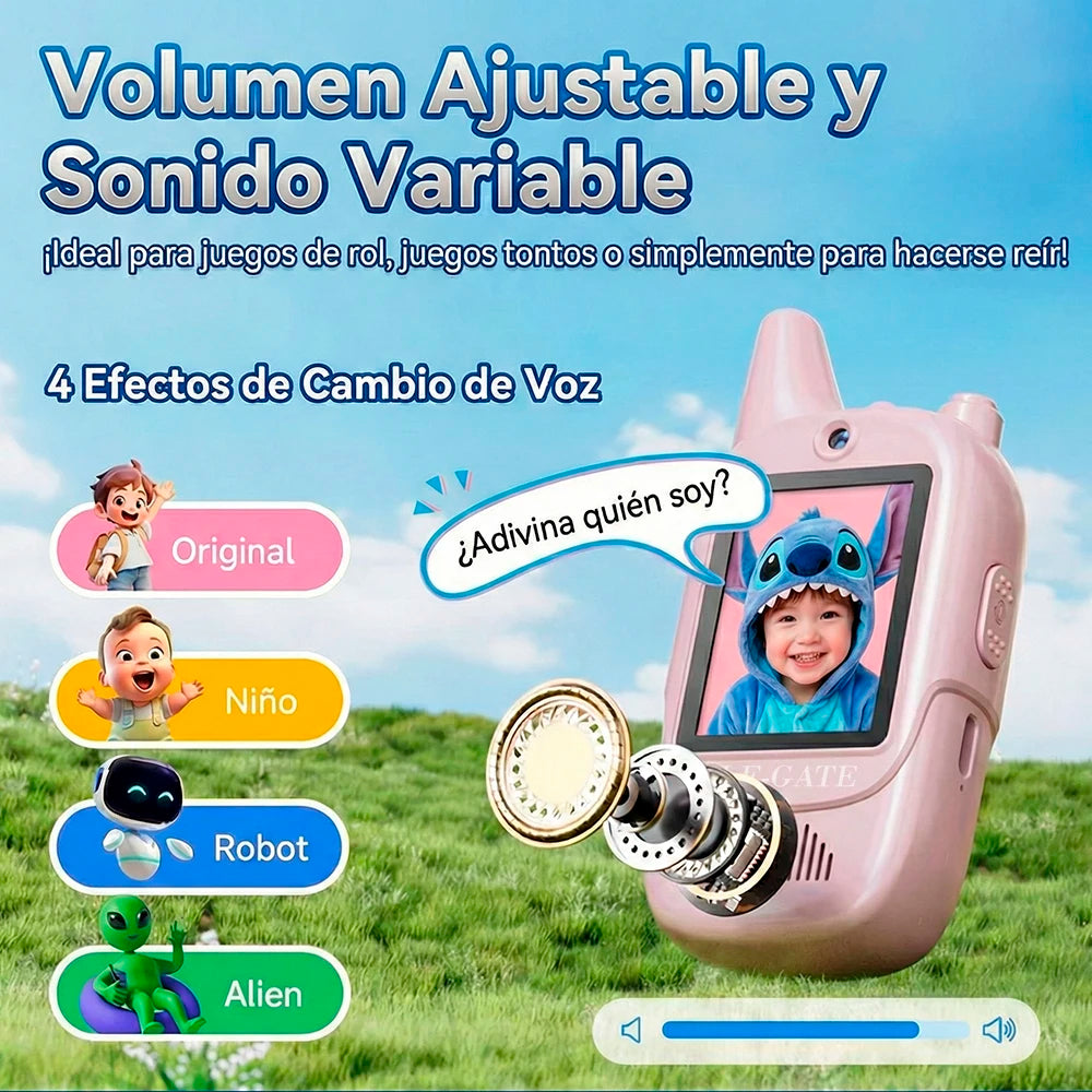 Pair of Kids 2.4G WIFI Video Walkie-Talkies Toy for Communication and Fun