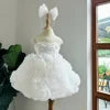 High Quality Beaded Rose Petal Tulle Floor-Length Mermaid Tail Lace Princess Dress for Baby Girls OEM ODM Fast Delivery Vietnam