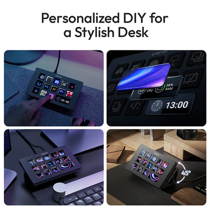 Ulanzi D200H Live Streaming Controller 13 LCD Keys for Tiktok Youtube Vlog Content Creation Photo Video Editing Gaming Office