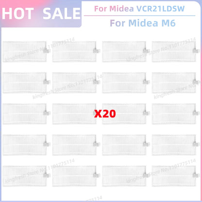 Fit For Midea VCR21LDSW / Midea M6 / Eureka NER600 Robot Vacuum Parts Main Roller Side Brush Hepa Filter Mop Cloth Accessories