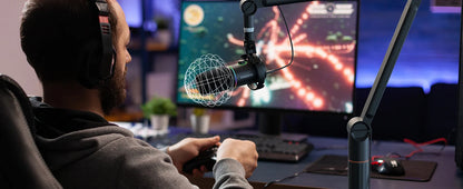 Maono XLR\USB Dynamic Microphone For Gaming Recording Streaming Youtube Metal Mic With Software Tap-to-Mute Gain Knob PD200X