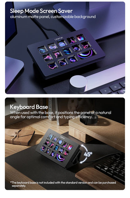 Ulanzi D200H Live Streaming Controller 13 LCD Keys for Tiktok Youtube Vlog Content Creation Photo Video Editing Gaming Office