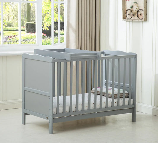 mcc direct Wooden Baby Cot Bed Orlando Top Changer &Aloe Vera Water repellent Mattress