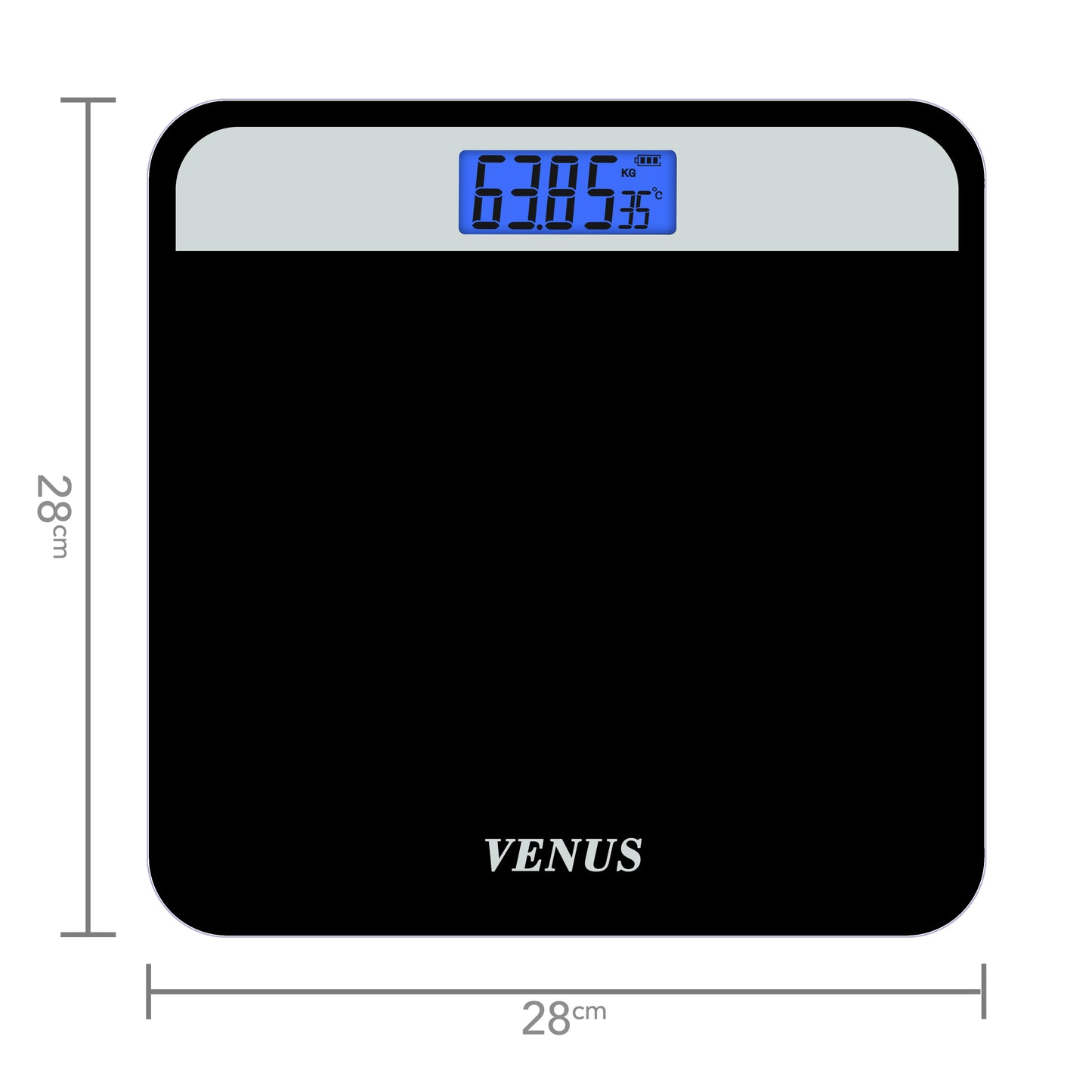 Temper Glass Bathroom Scale with LCD Display 180kg Capacity Slim Compact Portable Digital Body Weight Floor Scale Household Use