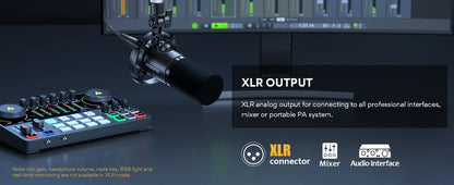 Maono XLR\USB Dynamic Microphone For Gaming Recording Streaming Youtube Metal Mic With Software Tap-to-Mute Gain Knob PD200X
