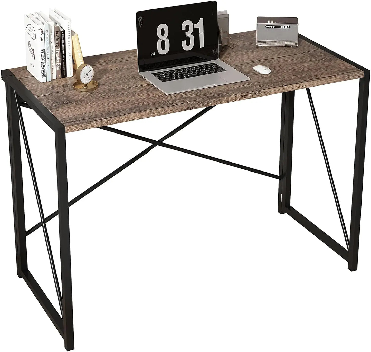 mcc direct Folding Desk Workstation Foldable Computer Desk for Office Home Study Writing Table No Assembly Miami-100cm