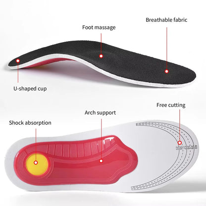 Orthotic Insoles Arch Support Orthopedic Insoles for Flat Feet, Air Cushion Damping Padding Ease Foot Pressure