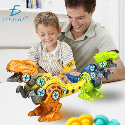 ELE-GATE Kids 4-6Y DIY Dinosaur Toy with Drill Kit Plastic Material