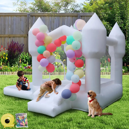 Commercial inflatable white bounce house kids party jumping castle outdoor new outdoor white wedding bouncer castle