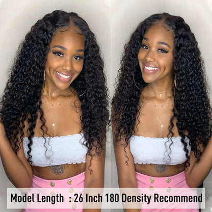 Deep Curly V Part Wig Human Hair No Leave Out Brazilian Deep Wave Human Hair Wigs for Women U Part No Glue Virgin Wigs On Sale