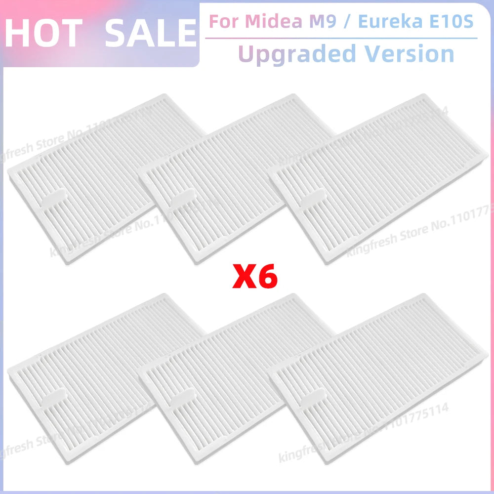 Fit For ( Midea M9, Eureka E10S, Eureka E20 Plus, Midea VCR S10 Plus, PObode A8 ) Parts Main Roller Side Brush Filter Mop Cloth