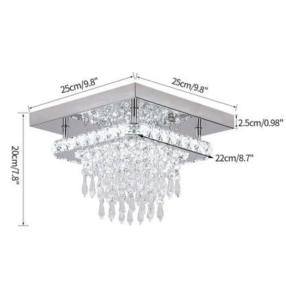 Modern K9 Led Crystal Ceiling Lamp Smart Chandelier Pendant Light Ring Chrome Plafonier Fixture Dining Living Room Decor Luxury