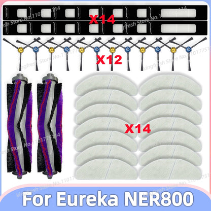 Compatible For Eureka NER800 Robot Vacuum Replacement Parts Main Roller Side Brush Hepa Filter Mop Cloth Accessories