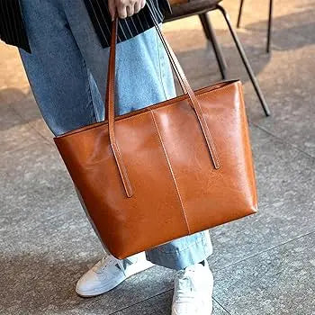 Stylish Women's Large Capacity Leather Shoulder Bag with Zipper Closure for Outdoor Office Daily Use OEM Wholesale Price