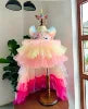 Unicorn Princess Dress for Baby Girls Long Train and Denim Fabric OEM ODM Made in Vietnam Party Style Kid Clothes