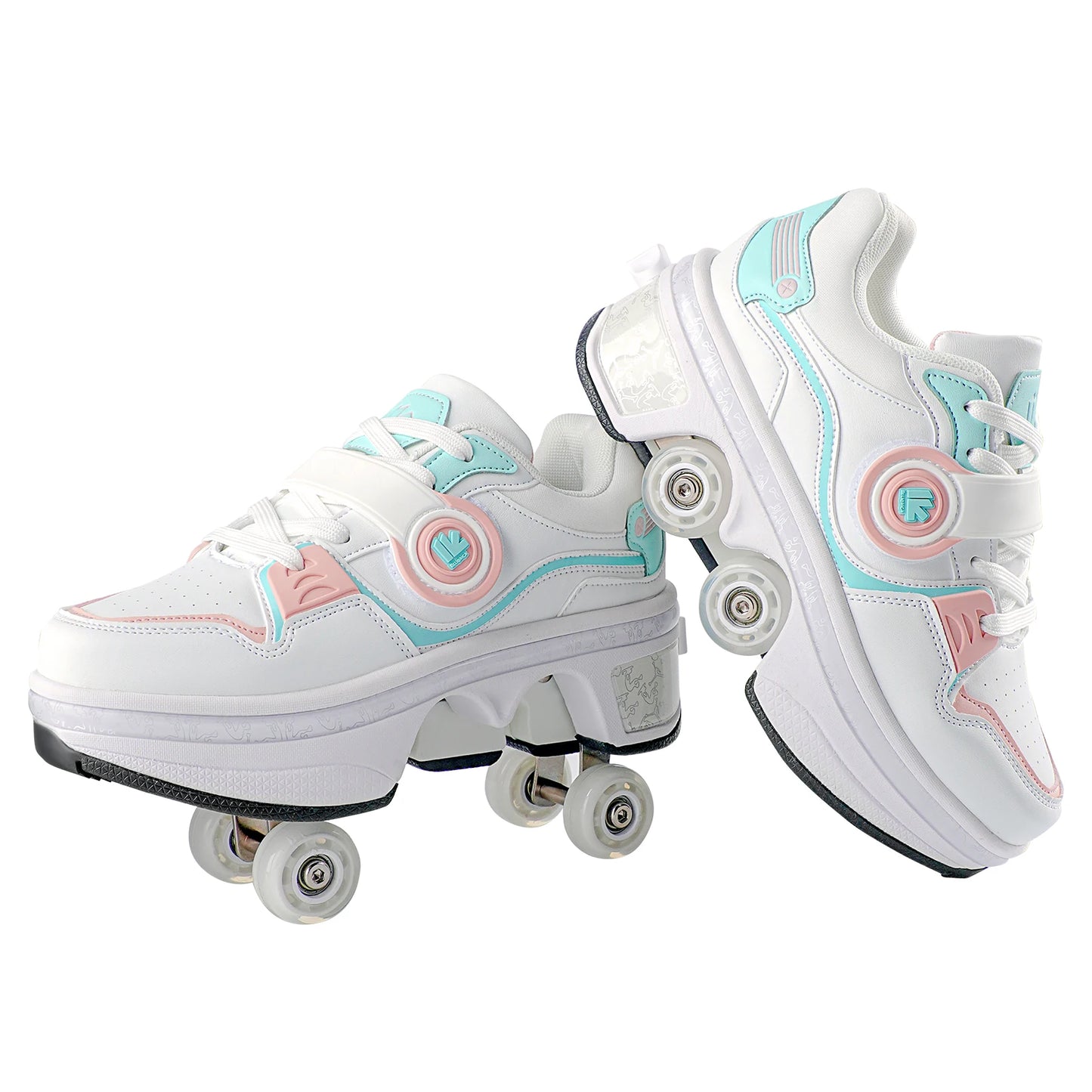 High Quality Roller Shoes Size 33-42 Roller Skate Shoes Sneakers 2-in-1 Roller Littel Kids
