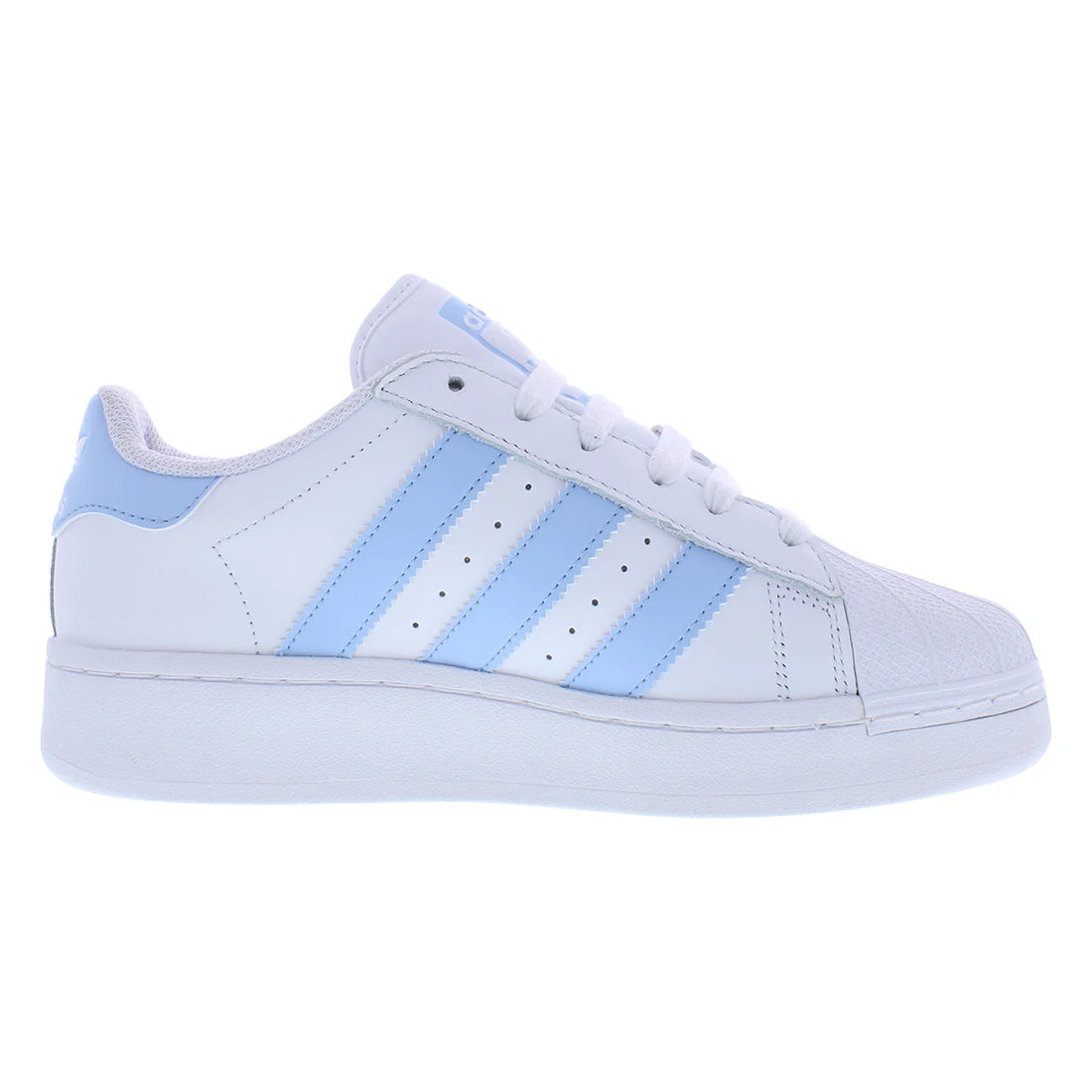 For Superstar XLG Men's Sneakers White/Light Blue Fashion Trend Campus for Walking Mesh Lining XLG Toe Style Made in China