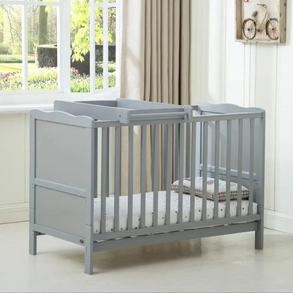 mcc direct Wooden Baby Cot Bed Orlando Top Changer &Aloe Vera Water repellent Mattress
