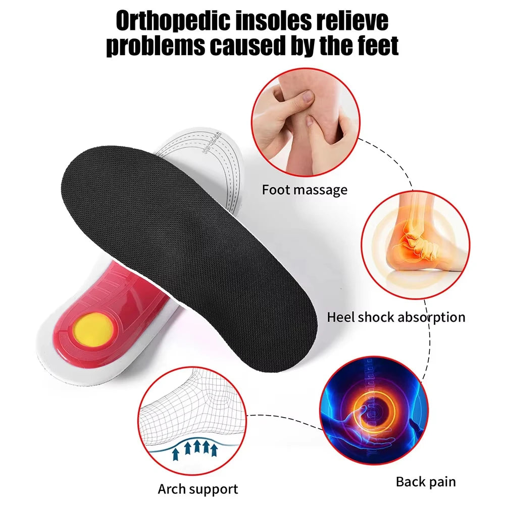 Orthotic Insoles Arch Support Orthopedic Insoles for Flat Feet, Air Cushion Damping Padding Ease Foot Pressure