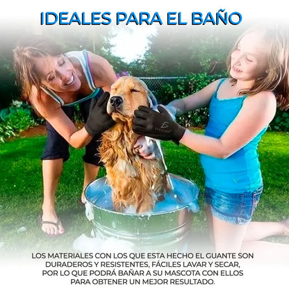 Silicone Pet Grooming Gloves Dog & Horse Cleaning, Bathing, Massage & Hair Removal Brush
